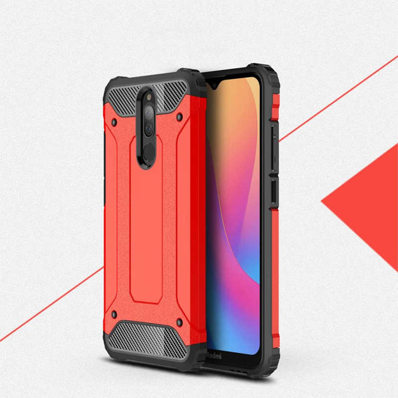 Xiaomi%20Uyumlu%20%20Redmi%208%20Kılıf%20Zore%20Crash%20Silikon%20Kapak-Kırmızı