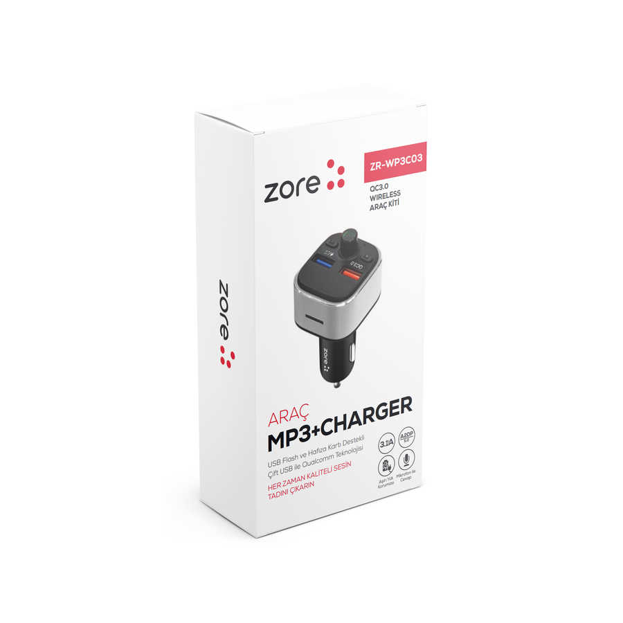 Zore%20ZR-WP3C03%20Bluetooth%20Transmitter%20Mp3%20Araç%20Şarjı