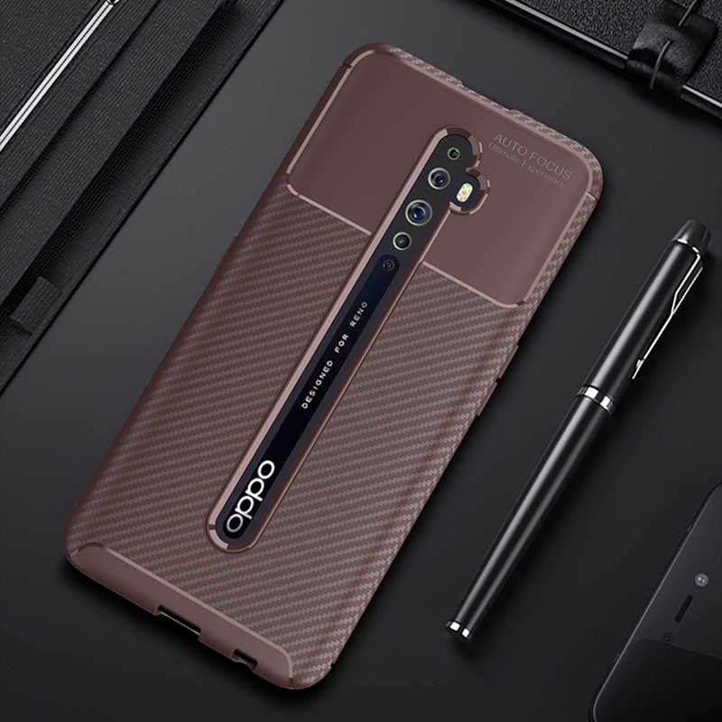 Oppo%20Reno%202%20Kılıf%20Zore%20Negro%20Silikon%20Kapak-Kahverengi