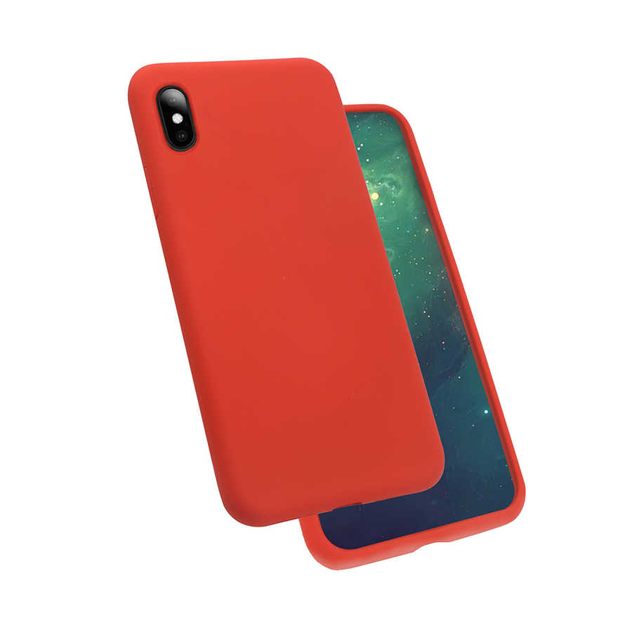 iPhone%20Uyumlu%20X%20Kılıf%20Zore%20Silk%20Silikon-Kırmızı