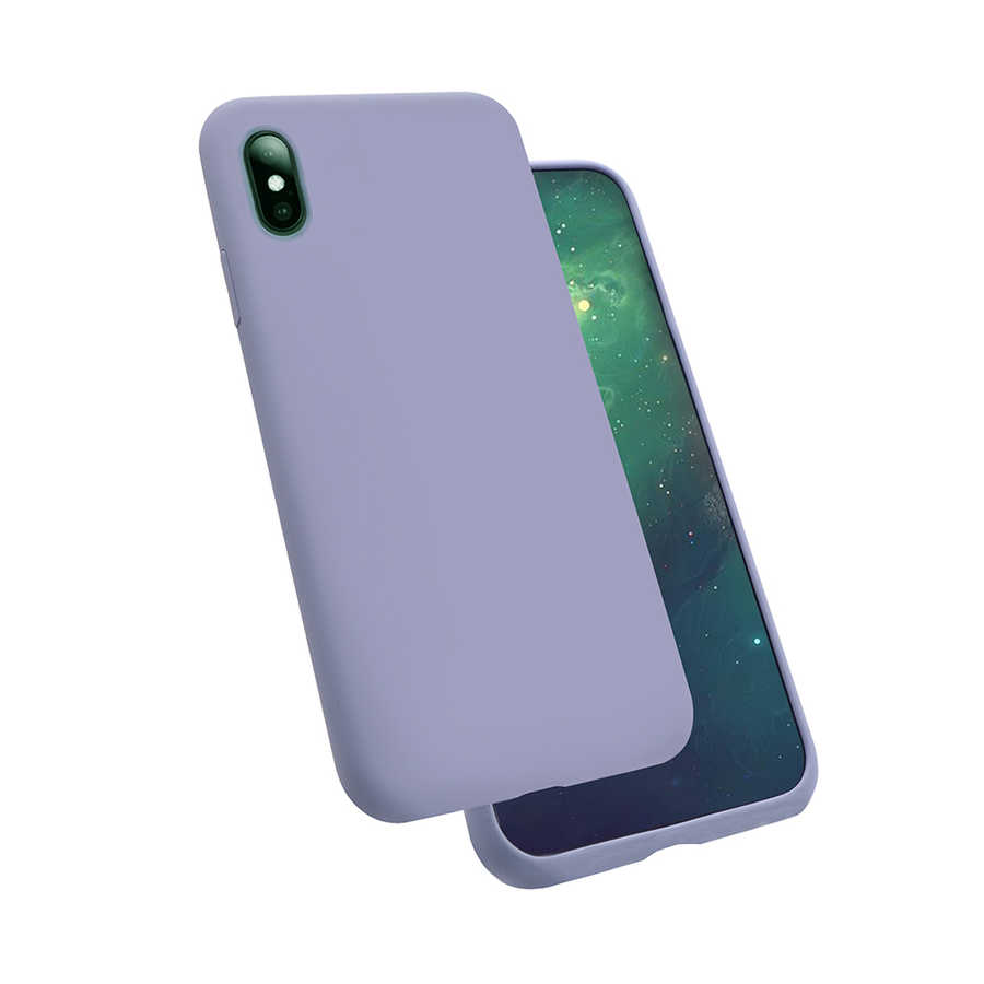 iPhone%20Uyumlu%20X%20Kılıf%20Zore%20Silk%20Silikon-Lila