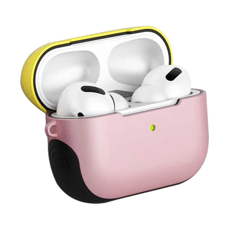 Airpods%20Uyumlu%20Pro%20Kılıf%20Zore%20Shockproof%20Silikon-Pembe-sarı