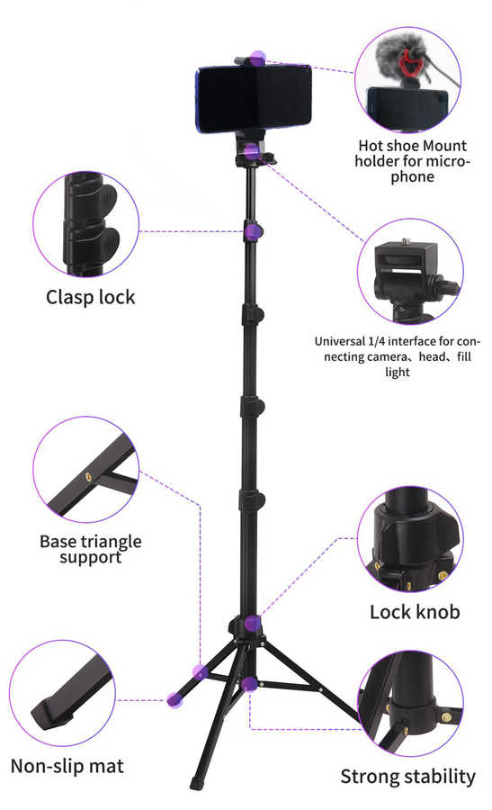 Jmary%20MT-36%20Tripod%20171%20cm%20360%20Derece%20Dönebilen%20Başlık%204%20Kademeli%20Yükselik%20Ayarı