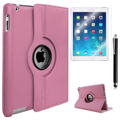 iPad%20Uyumlu%20Mini%205%20Zore%20Dönebilen%20Standlı%20Kılıf-Pembe