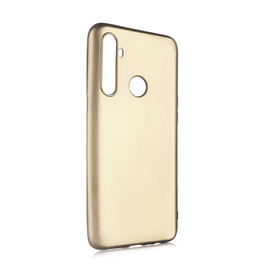 Realme%205İ%20Kılıf%20Zore%20Premier%20Silikon%20Kapak-Gold