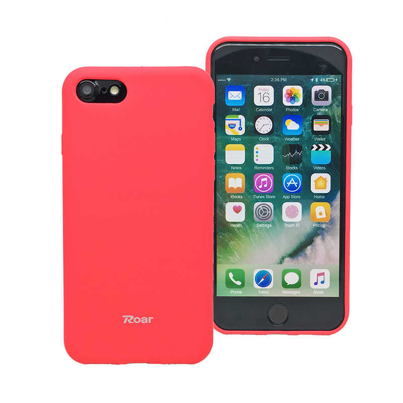 iPhone%20Uyumlu%20SE%202020%20Kılıf%20Roar%20Jelly%20Kapak-Pembe%20koyu