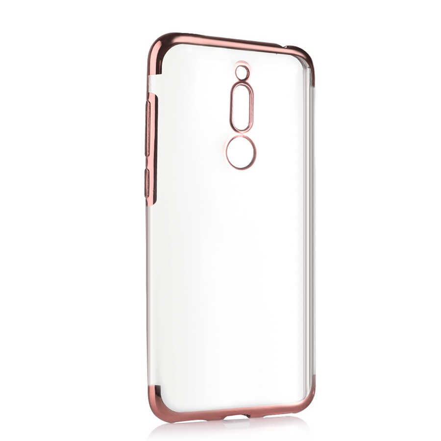 Meizu%20M6T%20Kılıf%20Zore%20Dört%20Köşeli%20Lazer%20Silikon%20Kapak-Rose%20gold