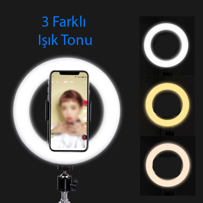 Zore%20M20%20Işıklı%20Telefon%20Tutucu%20Ring%20Light