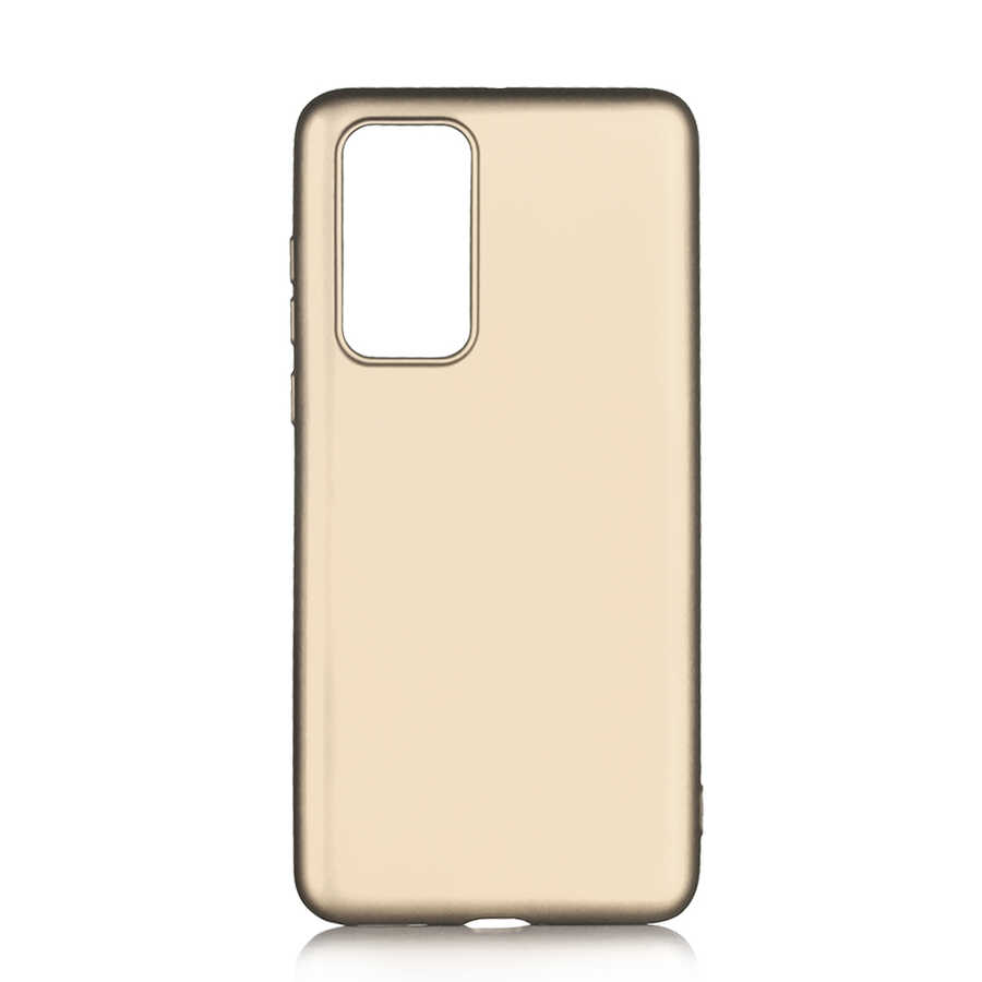 Huawei%20Uyumlu%20P40%20Kılıf%20Zore%20Premier%20Silikon%20Kapak-Gold