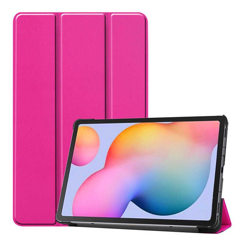 Galaxy%20Uyumlu%20Tab%20S6%20Lite%20P610%20Zore%20Smart%20Kapak%20Standlı%201-1%20Kılıf-Pembe