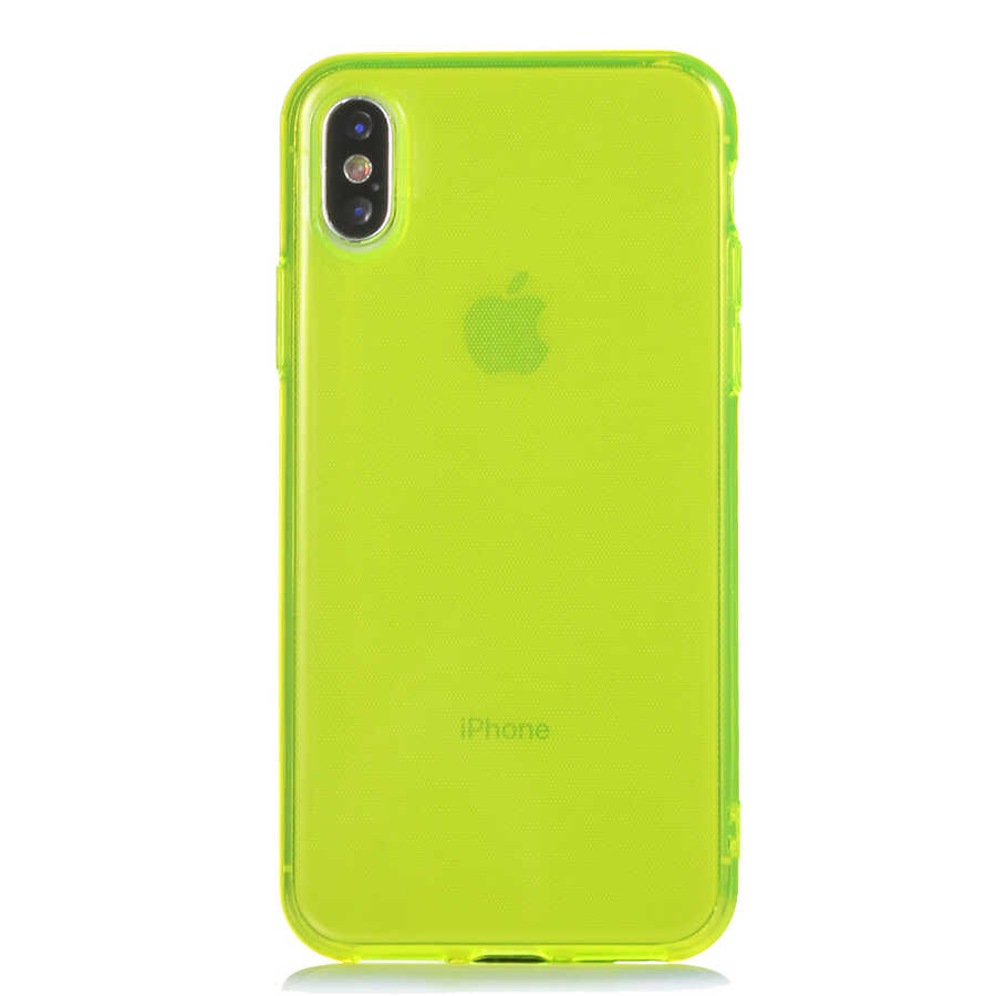 iPhone%20Uyumlu%20X%20Kılıf%20Zore%20Mun%20Silikon-Sarı