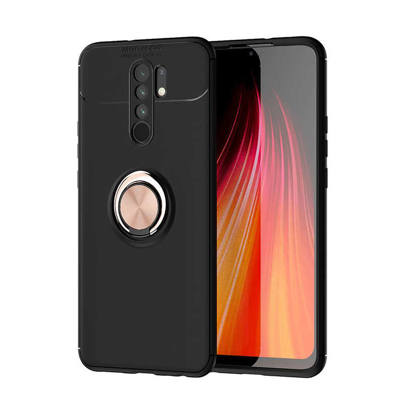 Xiaomi%20Uyumlu%20%20Redmi%209%20Kılıf%20Zore%20Ravel%20Silikon%20Kapak-Siyah-rose%20gold