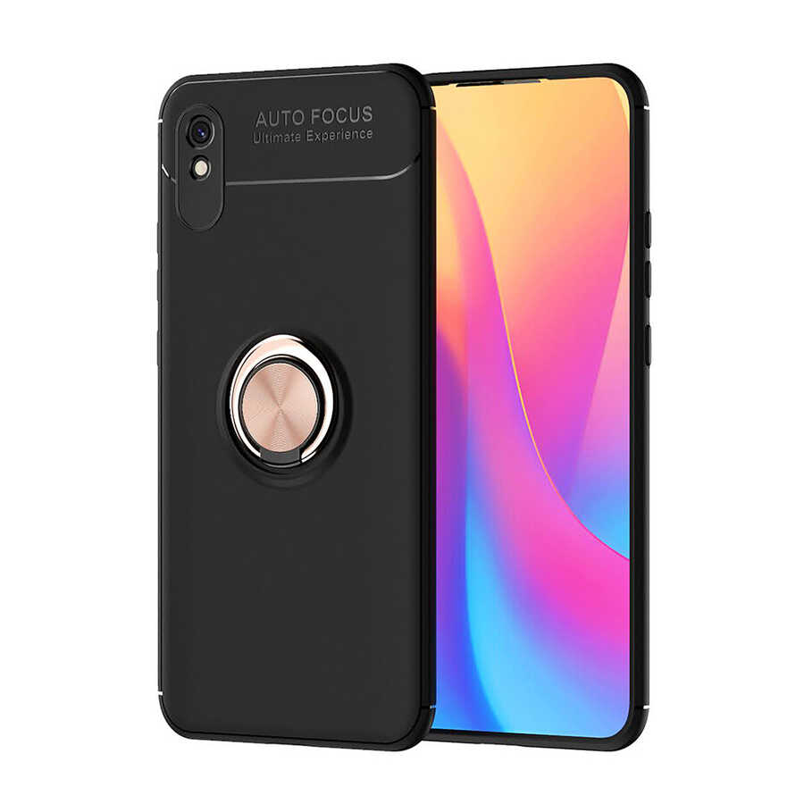 Xiaomi%20Uyumlu%20%20Redmi%209A%20Kılıf%20Zore%20Ravel%20Silikon%20Kapak-Siyah-rose%20gold