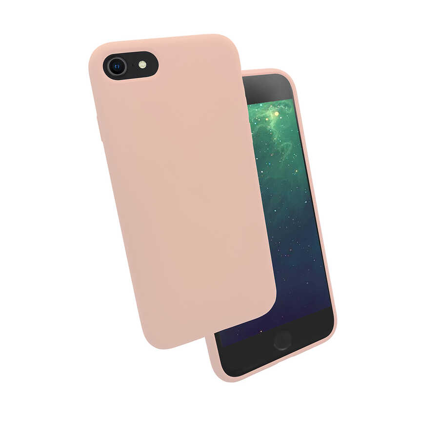 iPhone%20Uyumlu%207%20Kılıf%20Zore%20Silk%20Silikon-Pembe