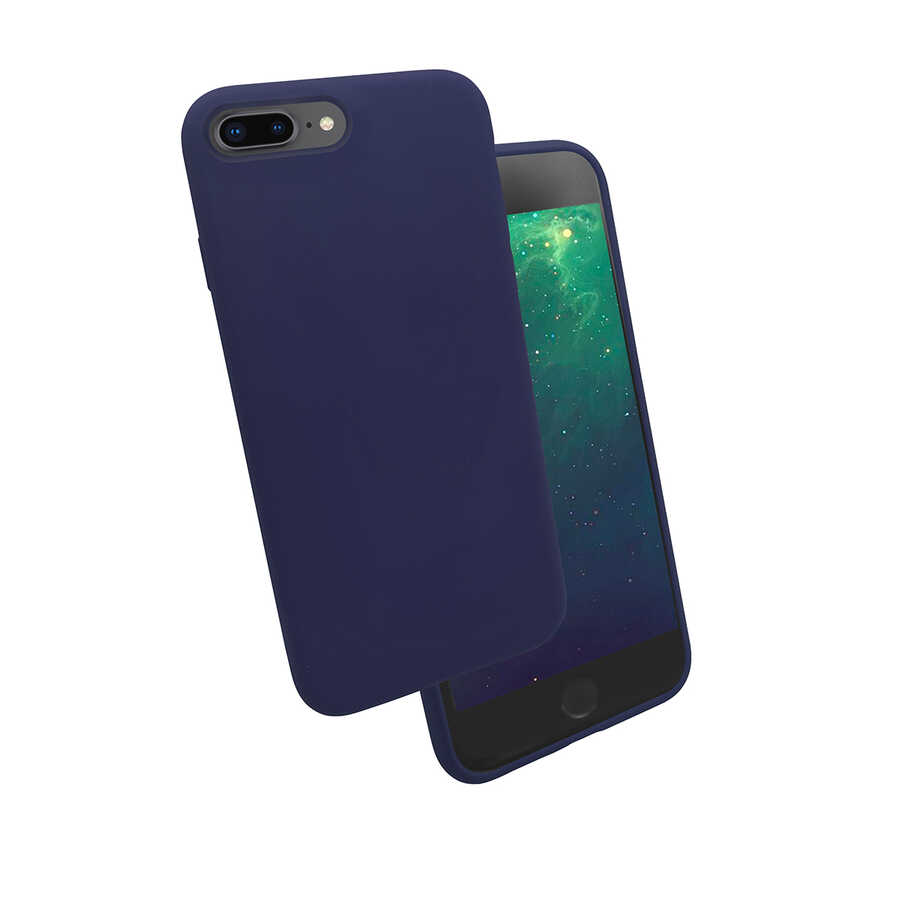 iPhone%20Uyumlu%207%20Plus%20Kılıf%20Zore%20Silk%20Silikon-Lacivert