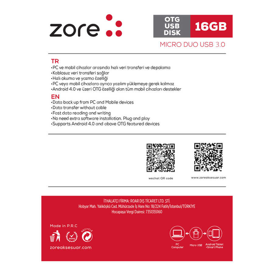 Zore%203.0%20Micro%20Metal%20OTG%2016%20GB