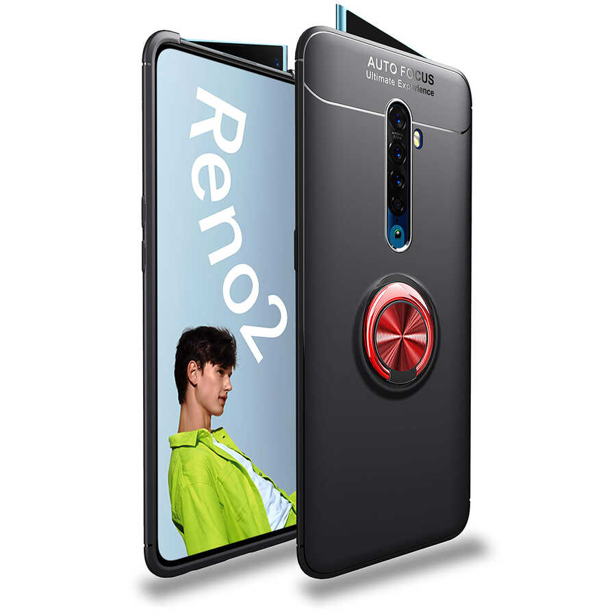 Oppo%20Reno%202Z%20Kılıf%20Zore%20Ravel%20Silikon%20Kapak-Siyah-kırmızı