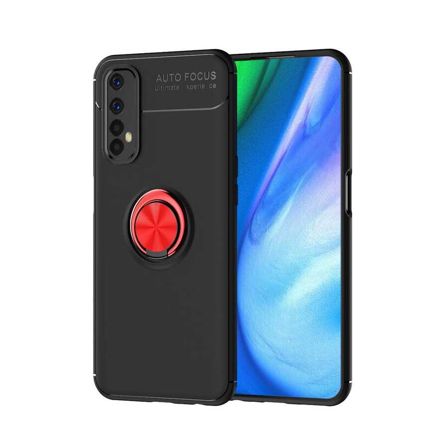 Realme%207%20Kılıf%20Zore%20Ravel%20Silikon%20Kapak-Siyah-kırmızı