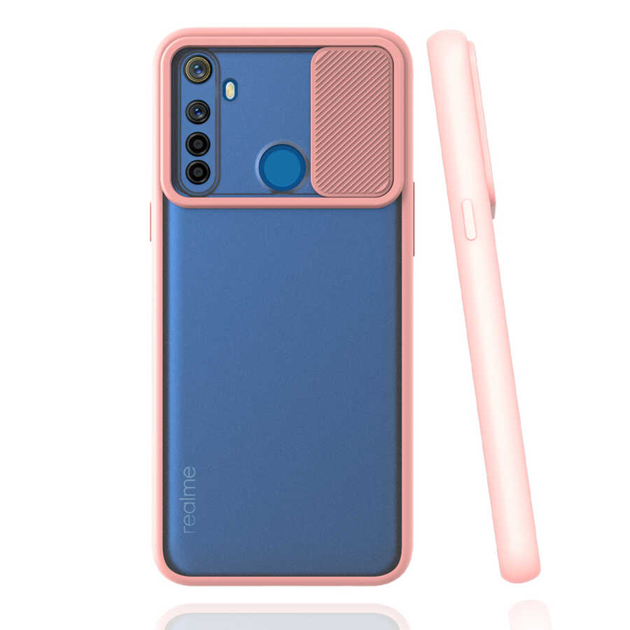 Realme%205İ%20Kılıf%20Zore%20Lensi%20Kapak-Pembe%20açık