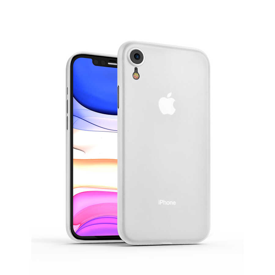 iPhone%20Uyumlu%20XR%206.1%20Kılıf%20​​​​​Wiwu%20Skin%20Nano%20PP%20Kapak-Beyaz