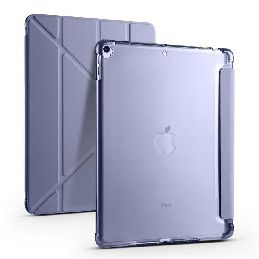 iPad%20Uyumlu%20Pro%2010.5%20(7.Nesil)%20Kılıf%20Zore%20Tri%20Folding%20Kalem%20Bölmeli%20Standlı%20Kılıf-Mor