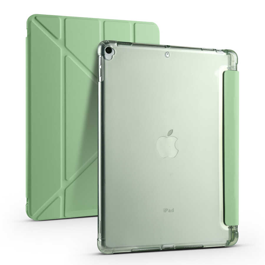 iPad%20Uyumlu%20Pro%2010.5%20(7.Nesil)%20Kılıf%20Zore%20Tri%20Folding%20Kalem%20Bölmeli%20Standlı%20Kılıf-Açık%20yeşil