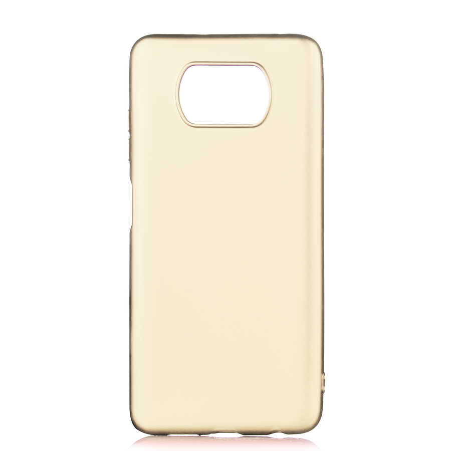 Xiaomi%20Uyumlu%20%20Poco%20X3%20Kılıf%20Zore%20Premier%20Silikon%20Kapak-Gold