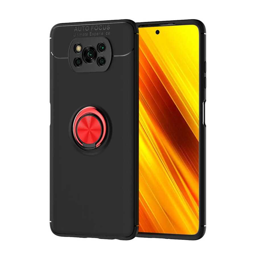 Xiaomi%20Uyumlu%20%20Poco%20X3%20Kılıf%20Zore%20Ravel%20Silikon%20Kapak-Siyah-kırmızı