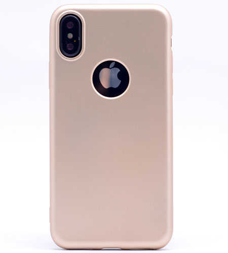 iPhone%20Uyumlu%20X%20Kılıf%20Zore%20Premier%20Silikon%20Kapak-Gold