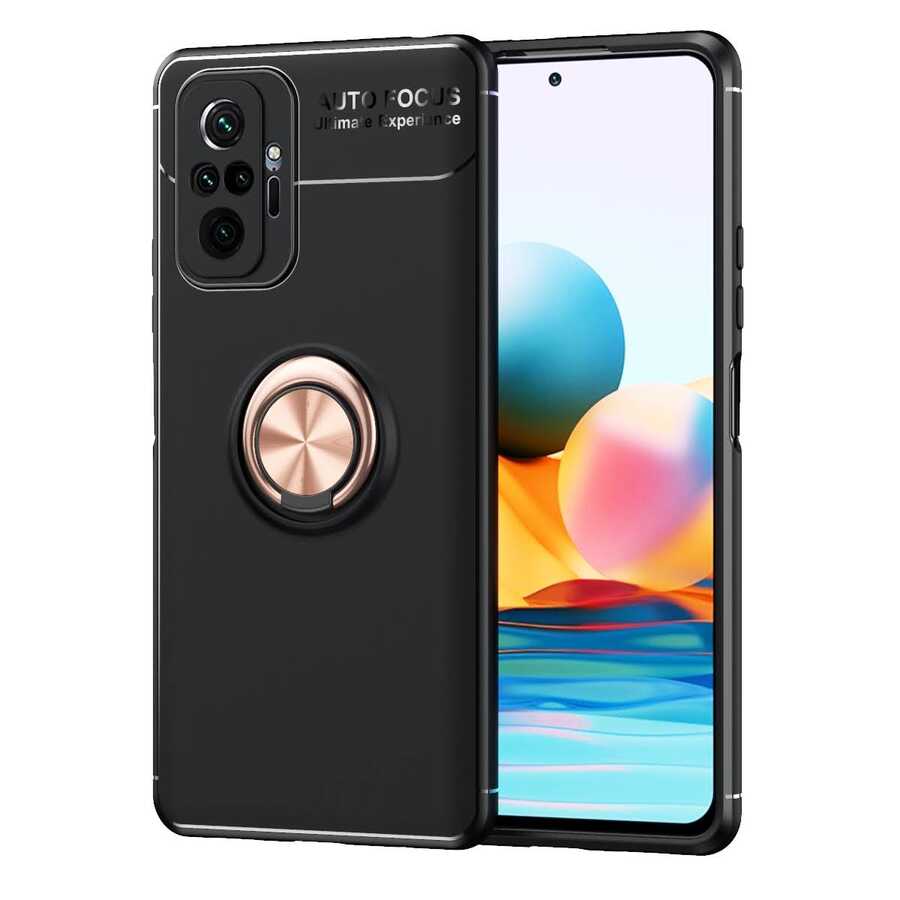 Xiaomi%20Uyumlu%20%20Redmi%20Note%2010%20Pro%20Kılıf%20Zore%20Ravel%20Silikon%20Kapak-Siyah-rose%20gold