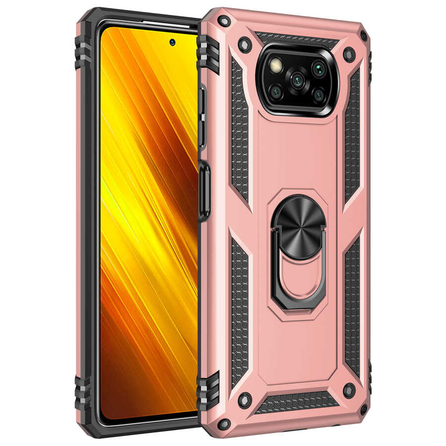 Xiaomi%20Uyumlu%20%20Poco%20X3%20Kılıf%20Zore%20Vega%20Kapak-Rose%20gold