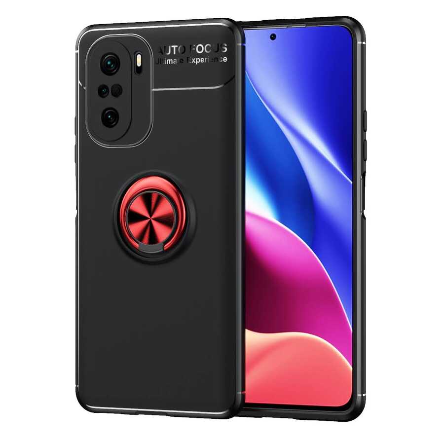 Xiaomi%20Uyumlu%20%20Redmi%20K40%20Kılıf%20Zore%20Ravel%20Silikon%20Kapak-Siyah-kırmızı