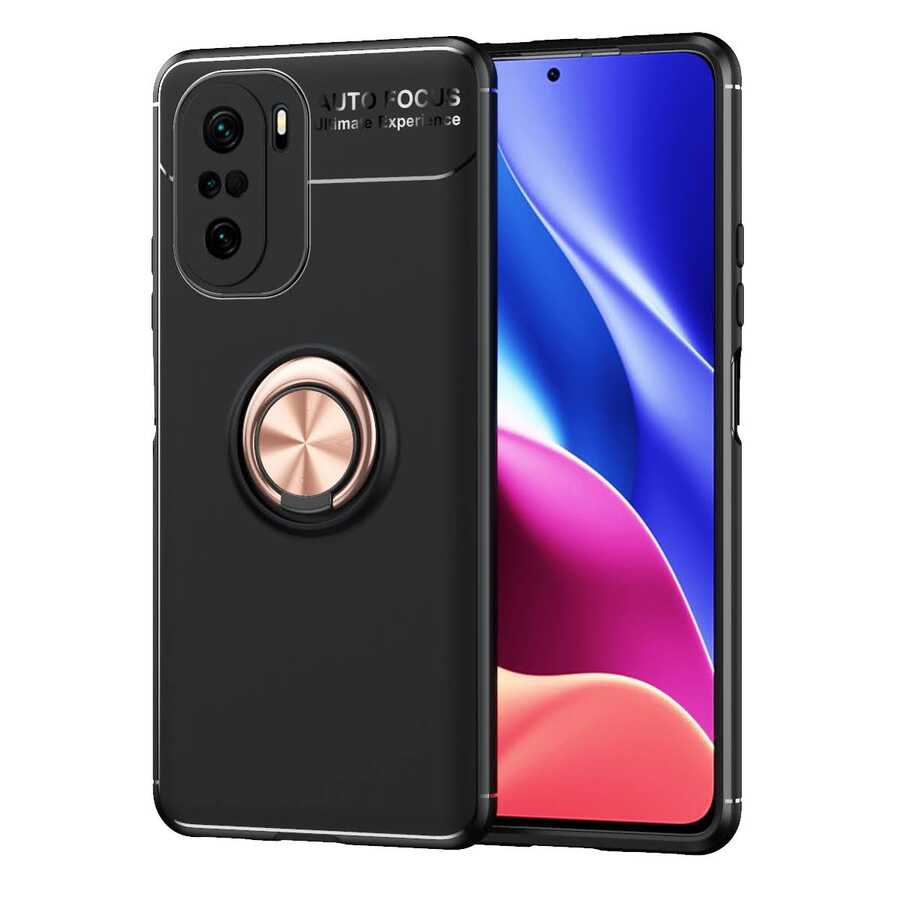 Xiaomi%20Uyumlu%20%20Redmi%20K40%20Kılıf%20Zore%20Ravel%20Silikon%20Kapak-Siyah-rose%20gold