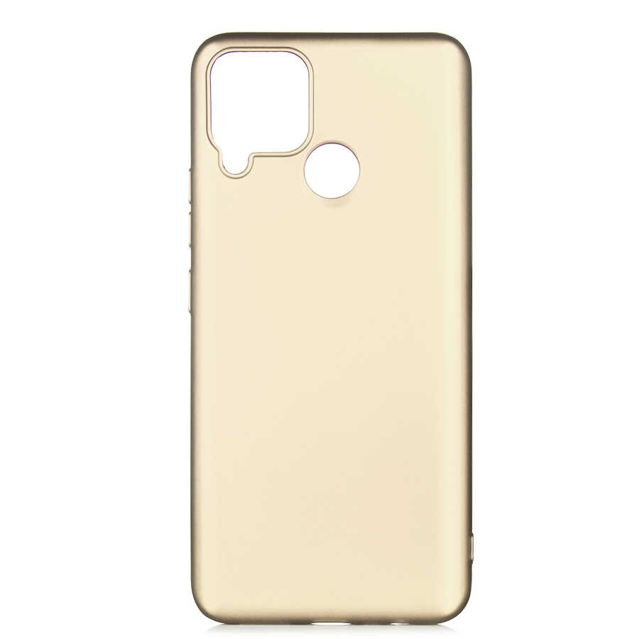 Realme%20C25%20Kılıf%20Zore%20Premier%20Silikon%20Kapak-Gold