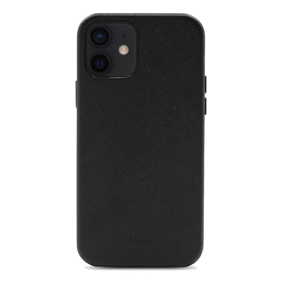 iPhone%20Uyumlu%2012%20Kılıf%20​Kajsa%20Woven%20Kapak-Siyah