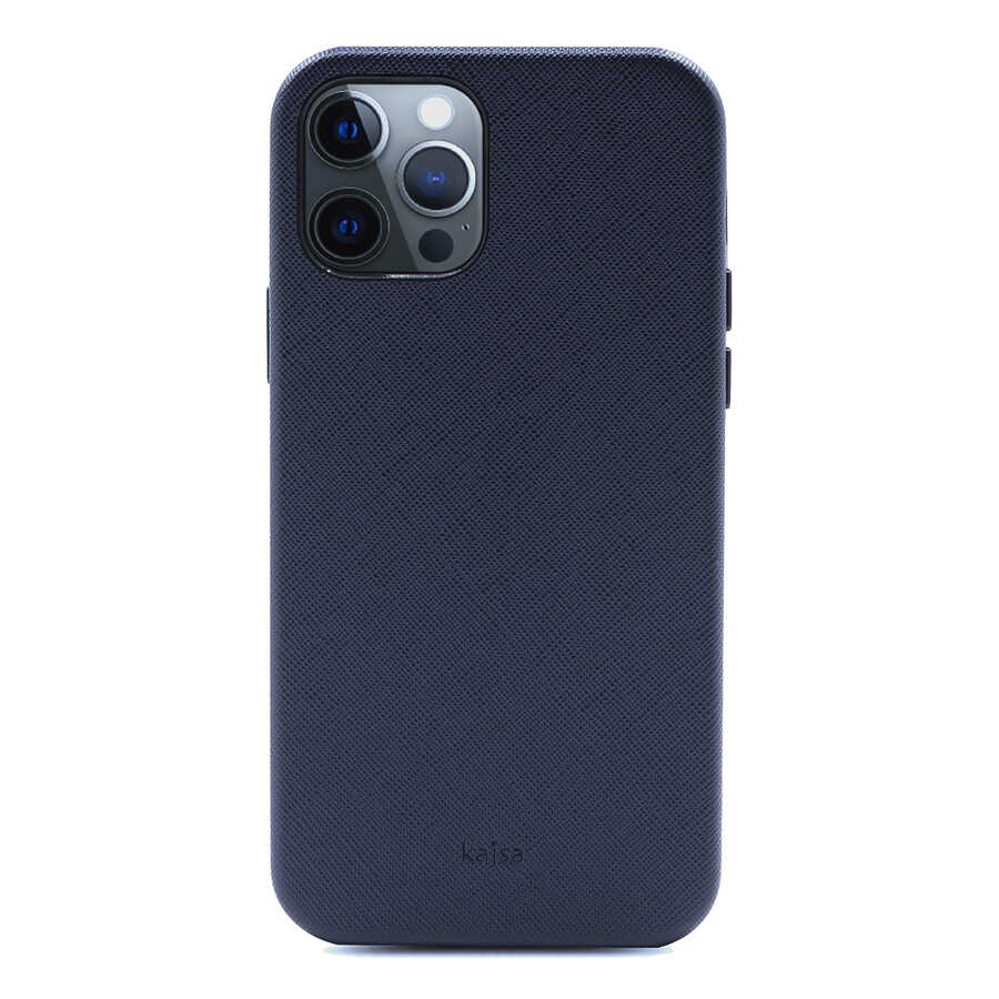 iPhone%20Uyumlu%2012%20Pro%20Kılıf%20​Kajsa%20Woven%20Kapak-Mavi