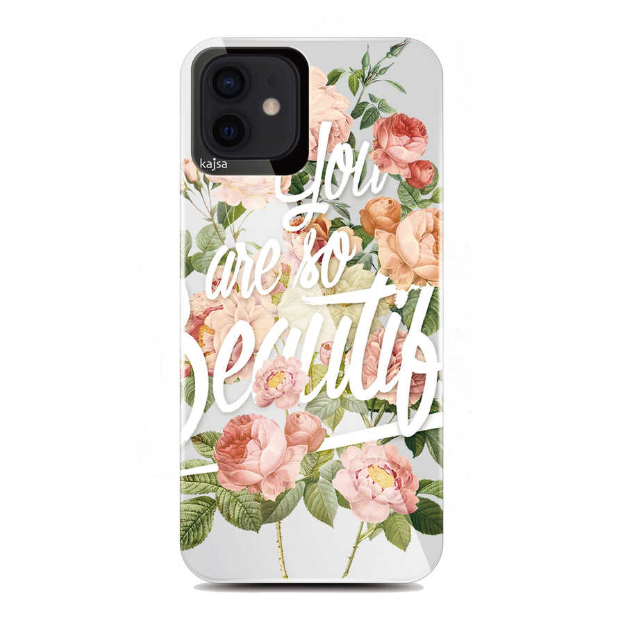 iPhone%20Uyumlu%2012%20Kılıf%20Kajsa%20Floral%20Kapak