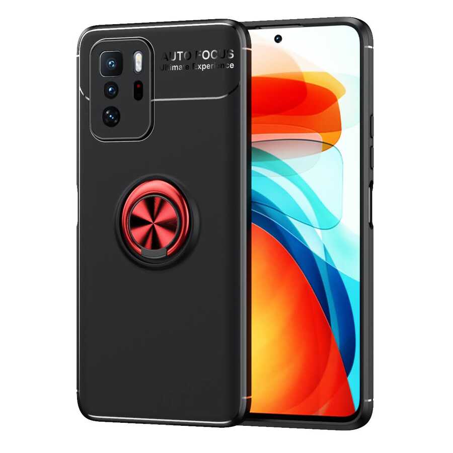 Xiaomi%20Uyumlu%20%20Poco%20X3%20GT%20Kılıf%20Zore%20Ravel%20Silikon%20Kapak-Siyah-kırmızı