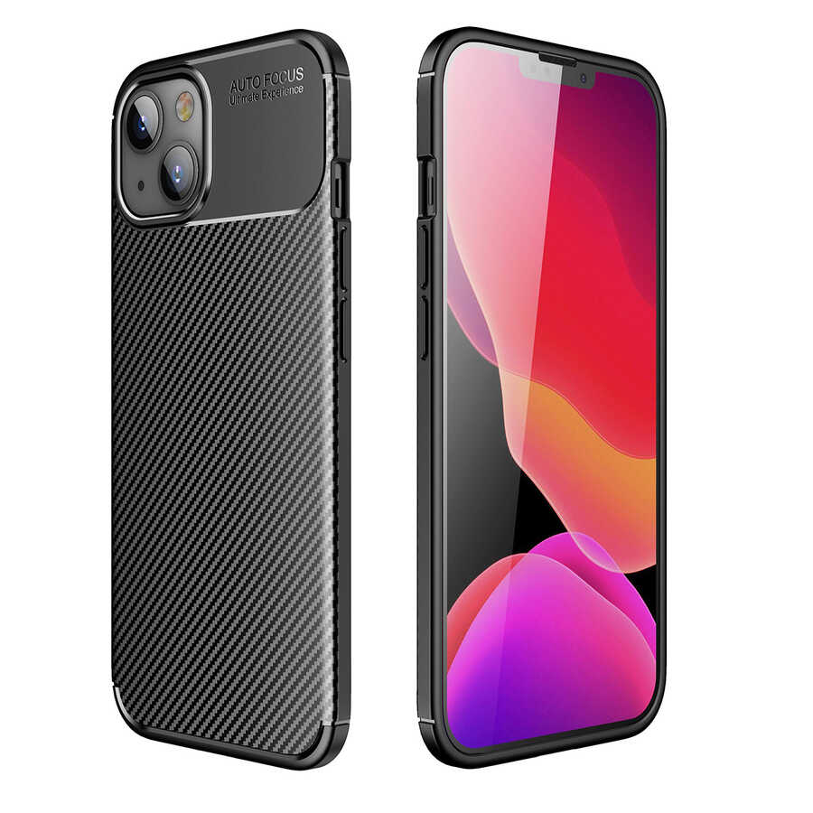 iPhone%20Uyumlu%2013%20Kılıf%20Zore%20Negro%20Silikon%20Kapak-Siyah