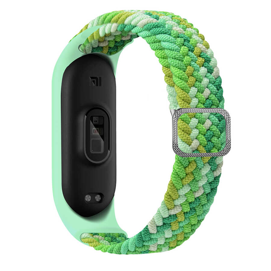 Xiaomi%20Uyumlu%20%20Mi%20Band%203%20KRD-49%20Örgü%20Kordon-Colorful%20green