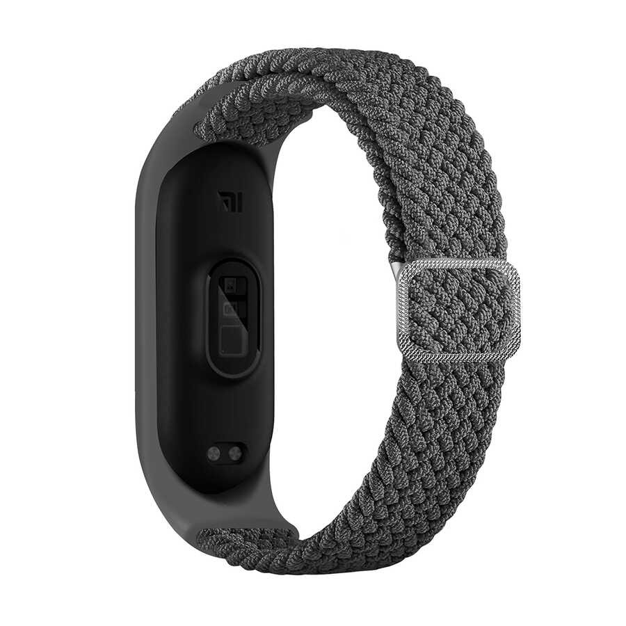 Xiaomi%20Uyumlu%20%20Mi%20Band%203%20KRD-49%20Örgü%20Kordon-Gri