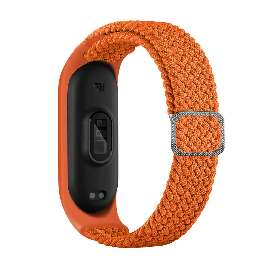 Xiaomi%20Uyumlu%20%20Mi%20Band%203%20KRD-49%20Örgü%20Kordon-Papaya