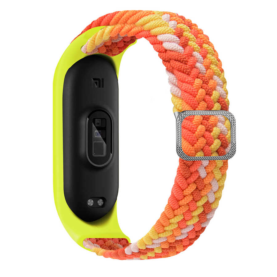 Xiaomi%20Uyumlu%20%20Mi%20Band%205%20KRD-49%20Örgü%20Kordon-Colorful%20orange