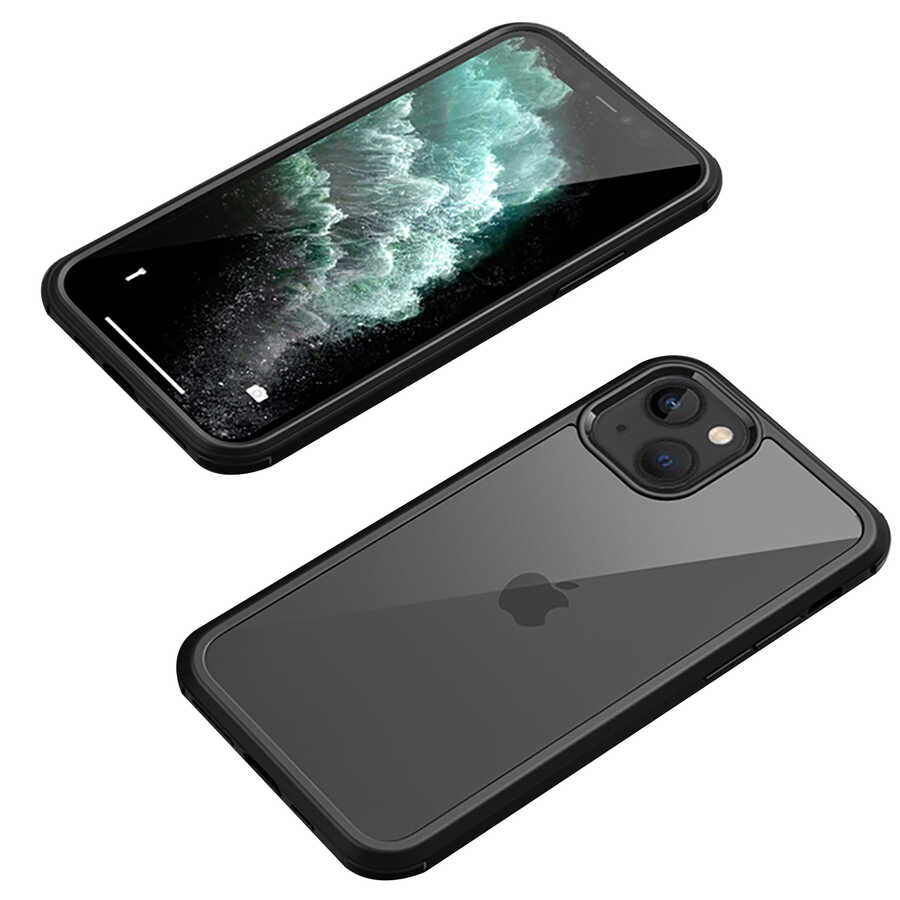 iPhone%20Uyumlu%2013%20Kılıf%20Zore%20Dor%20Silikon%20Temperli%20Cam%20Kapak