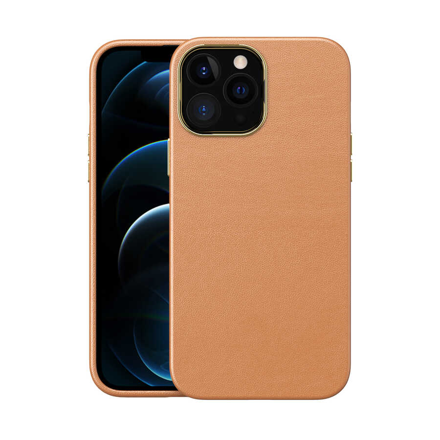 iPhone%20Uyumlu%2012%20Pro%20Kılıf%20Zore%20Natura%20Kapak-Kahverengi