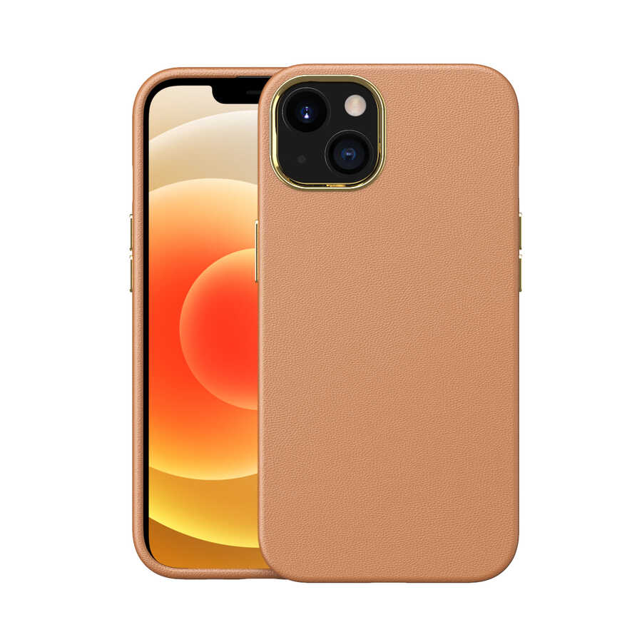 iPhone%20Uyumlu%2013%20Kılıf%20Zore%20Natura%20Kapak-Kahverengi