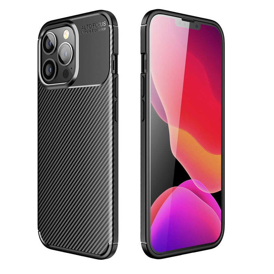 iPhone%20Uyumlu%2013%20Pro%20Kılıf%20Zore%20Negro%20Silikon%20Kapak-Siyah