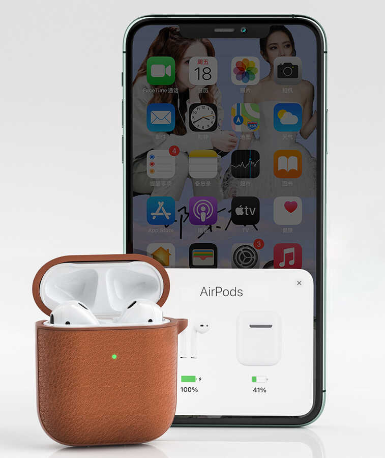 Airpods%20Uyumlu%20Kılıf%20Wiwu%20Calfskin%20Kılıf