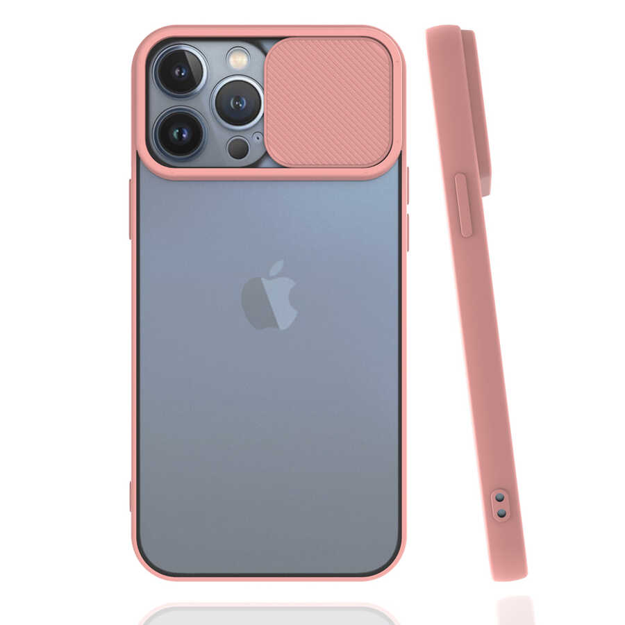 iPhone%20Uyumlu%2013%20Pro%20Max%20Kılıf%20Zore%20Lensi%20Kapak-Pembe%20açık