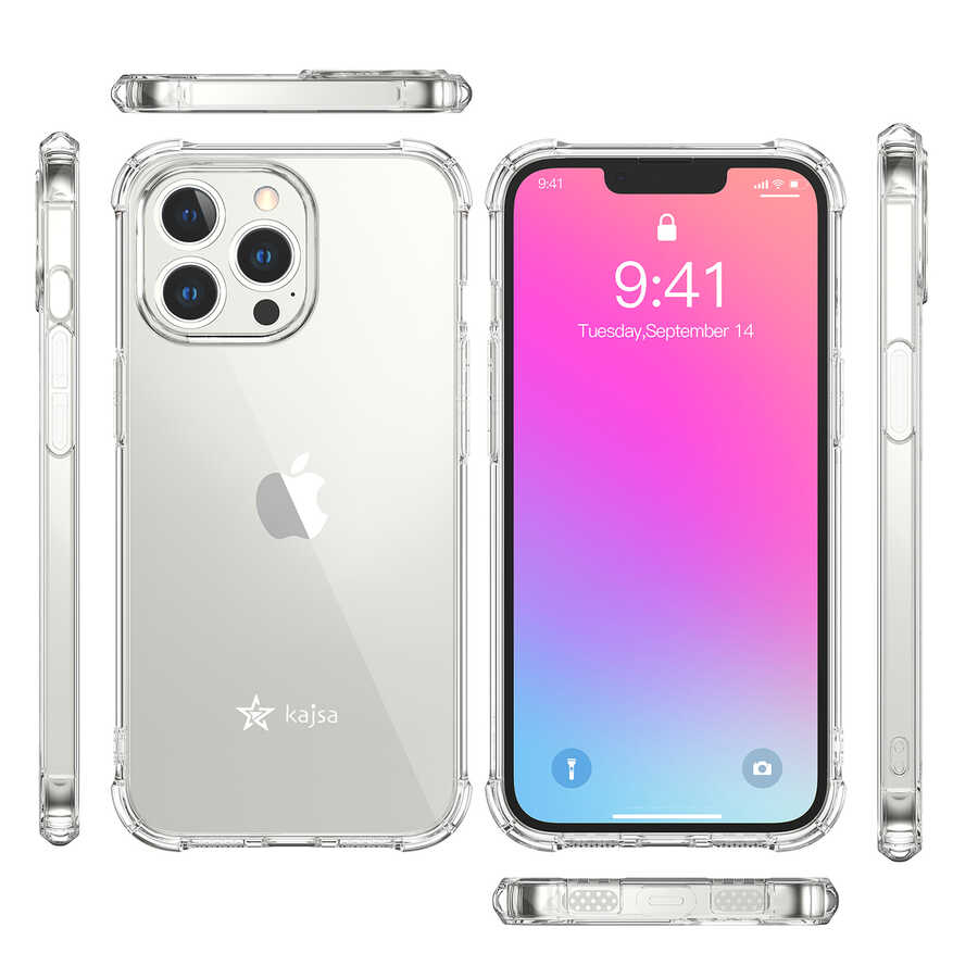 iPhone%20Uyumlu%2013%20Pro%20Kılıf%20Kajsa%20Transparent%20Kapak